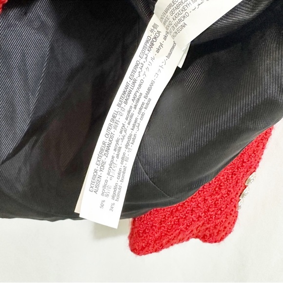 NWT ZARA Textured Double Breasted Red Tweed Blazer Jacket Blogger Favorite - Picture 15 of 15